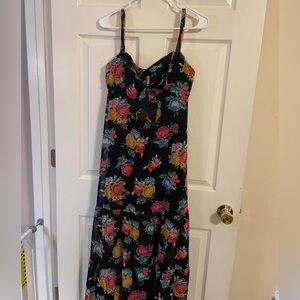 Floral Black Maxi Dress